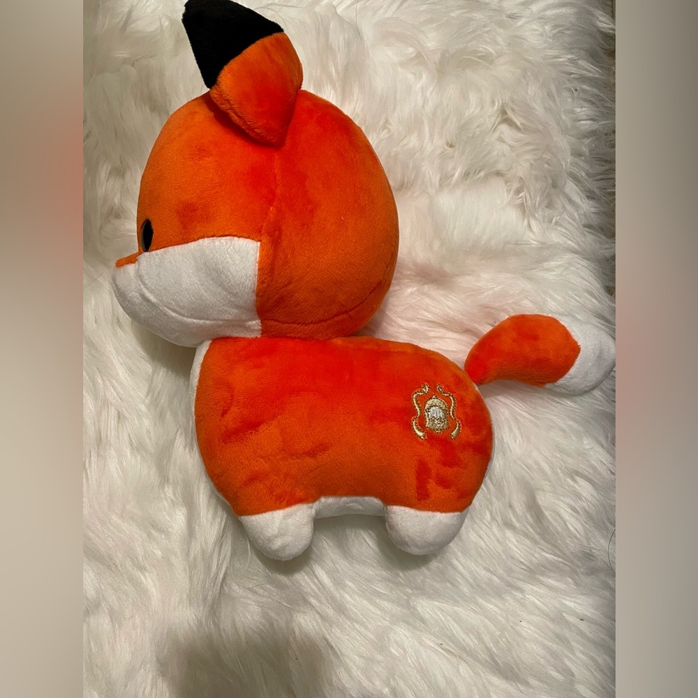 Preloved orange fox stuffed animal plush toy for kids.